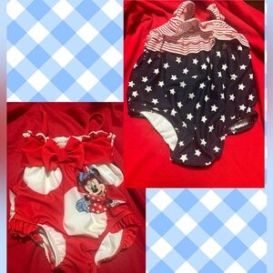 Bathing suit lot 4th of July and Minnie Mouse